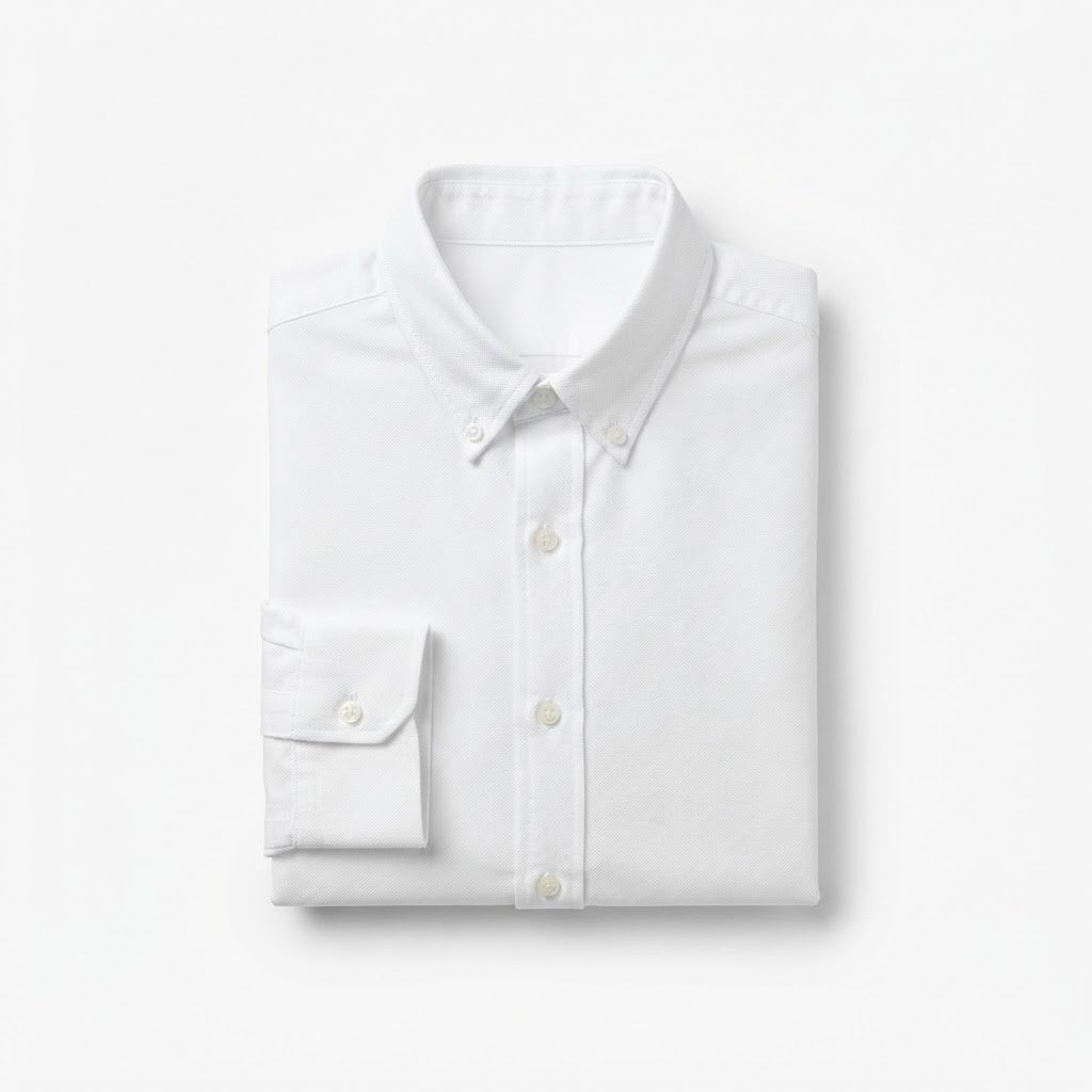 oxford-button-down-white-folded
