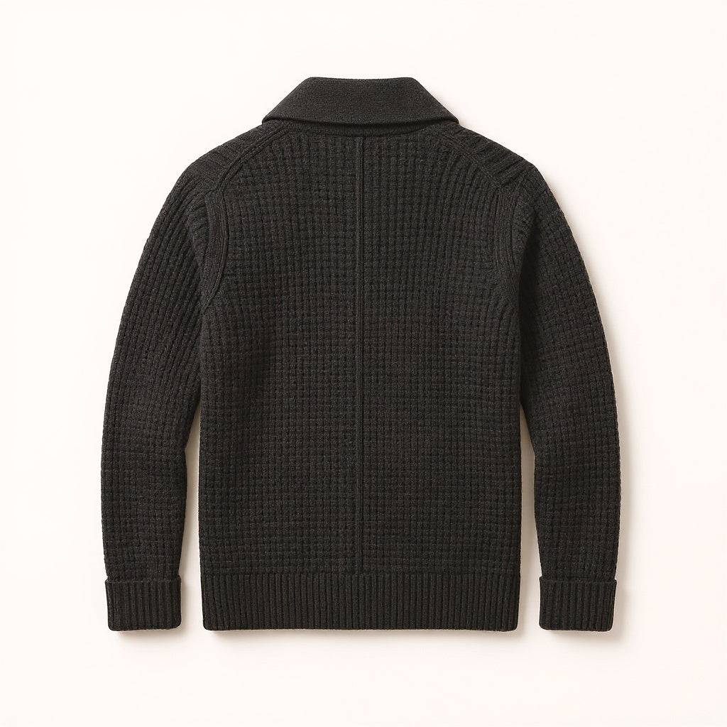 shawl-collar-cardigan-charcoal-back