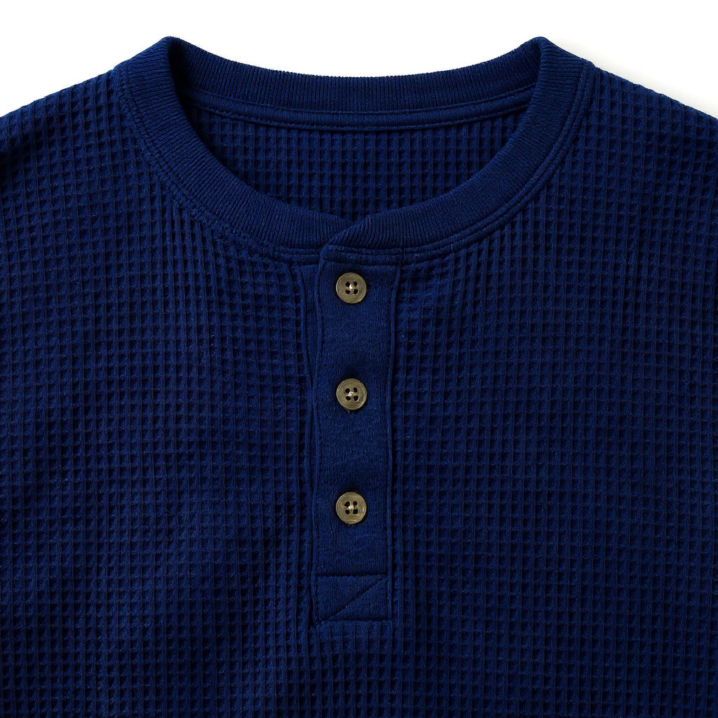 waffle-knit-henley-navy-detail